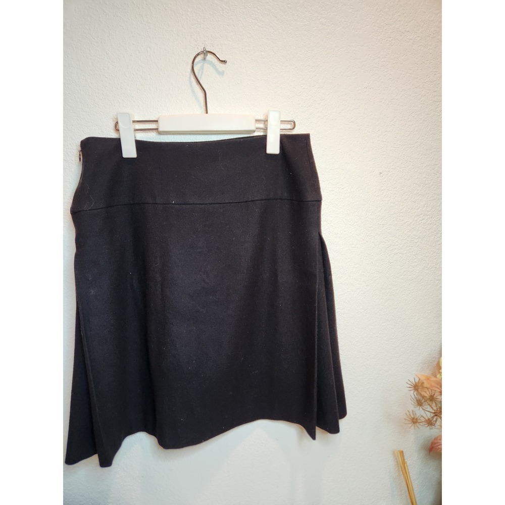Chanel 06A Black Wool Cashmere Silk Lined Skirt Size 38 Made in Italy